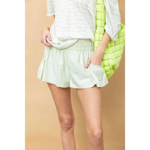 Free People Get Your Flirt On Shorts in Summer Mist - Picture 1 of 5
